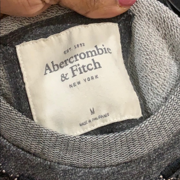 Abercrombie & Fitch Gray Embroidered Sweatshirt - Picture 4 of 10